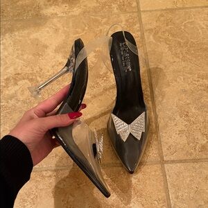 Cape Robbin Black Heels with Silver Accents